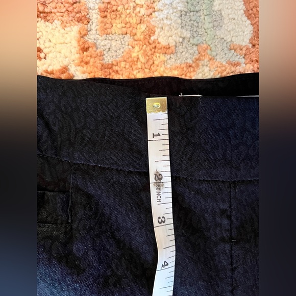 Valerie Stevens Cheetah Print Black Dress Trousers Size 12 Petite - Picture 8 of 8